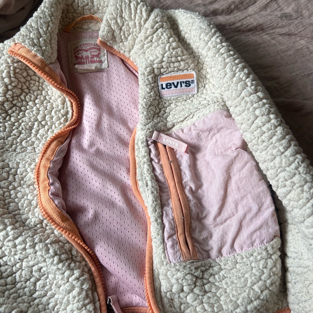 Levi's Kids Sherpa Jacket - Cream and Pink and Carters Jackets
